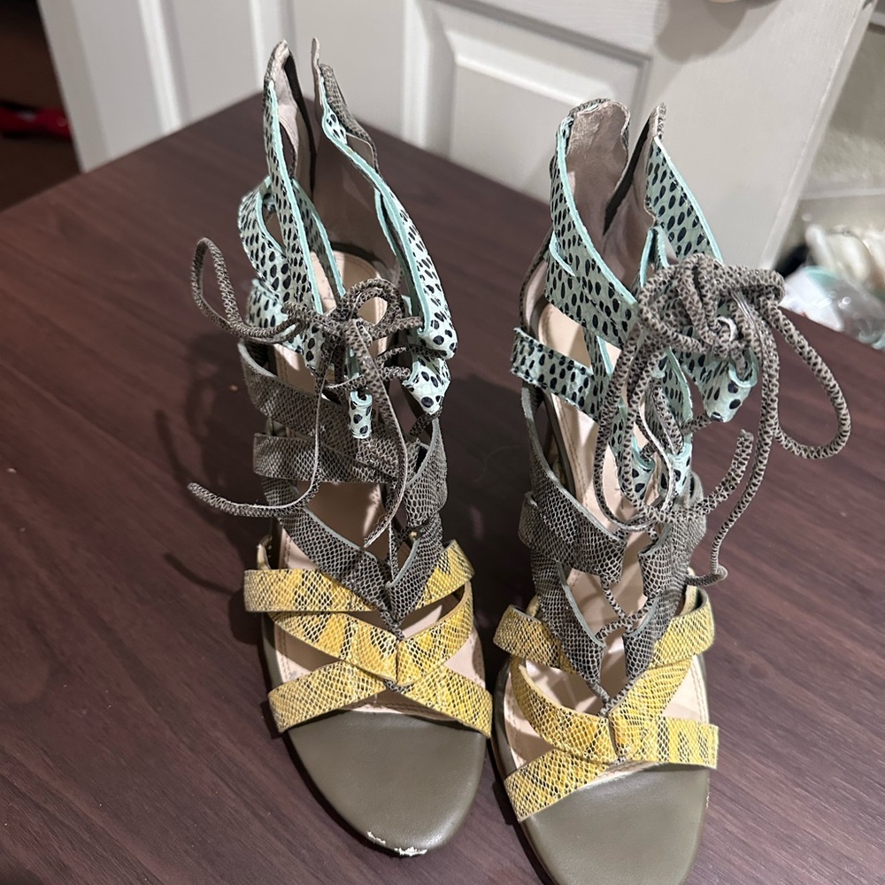 Stylish Multicolor Strappy Women's Heels